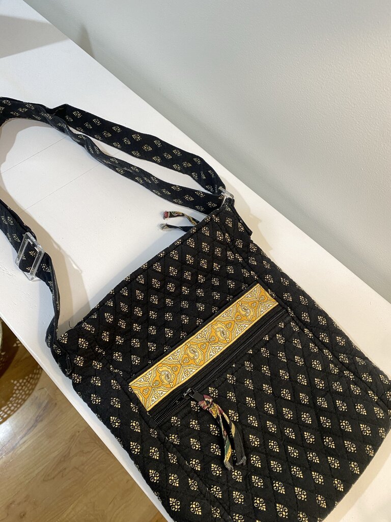 Black and Cream Side Bag/Purse