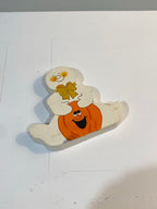 vintage 80's halloween ghost wood cutout