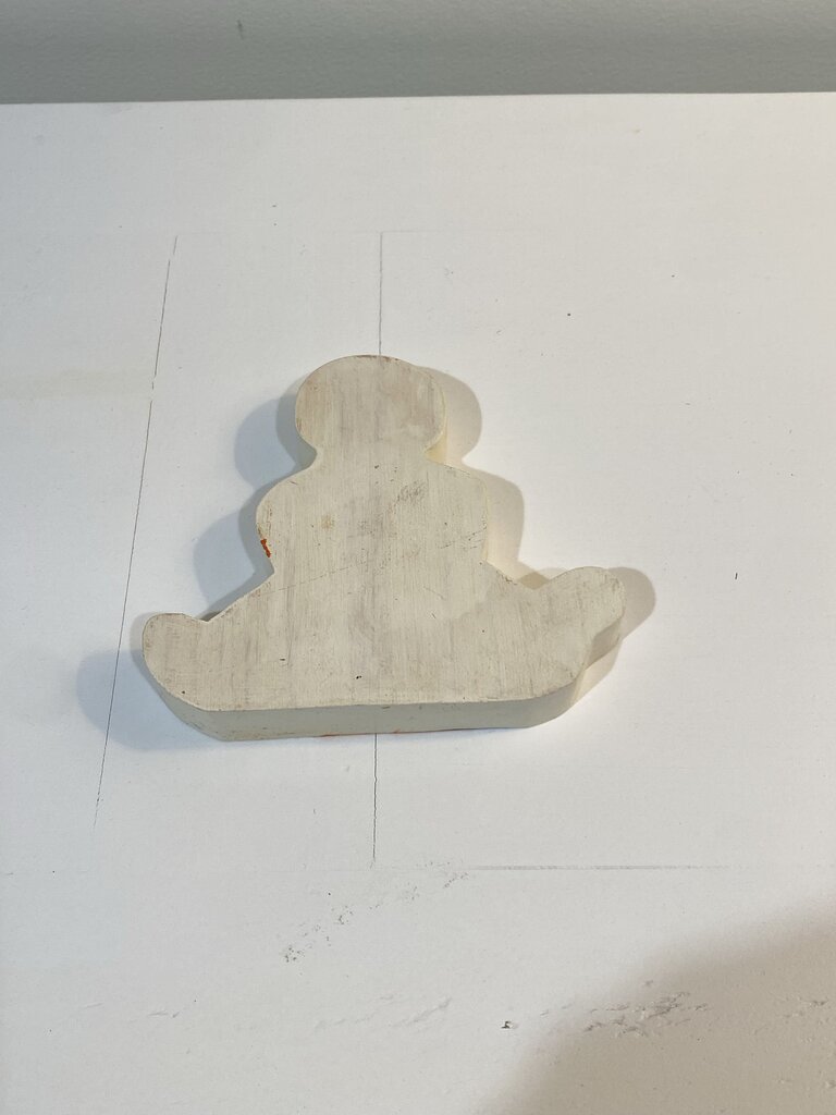 vintage 80's halloween ghost wood cutout