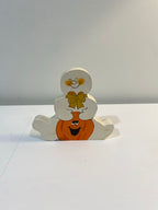 vintage 80's halloween ghost wood cutout