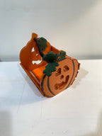 80's jack 'o lantern wood basket