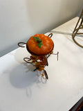 decorative pumpkin candle and fall votive