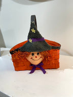 wicker witch basket with handle