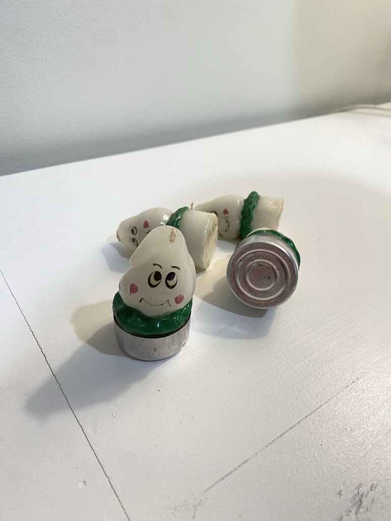 set of 4 80's ghosts candles