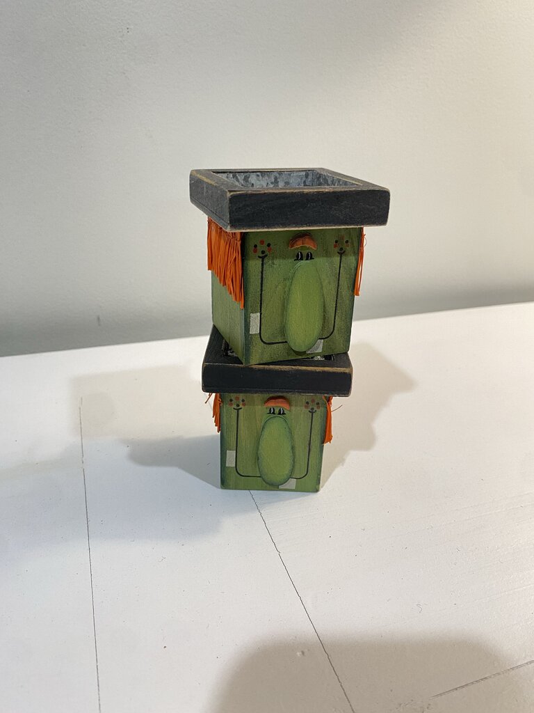 set of 2 monster candle holders