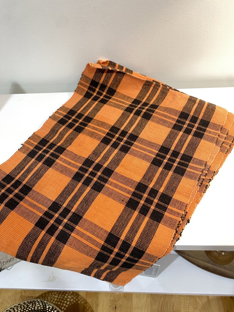 set of 4 plaid halloween placemats