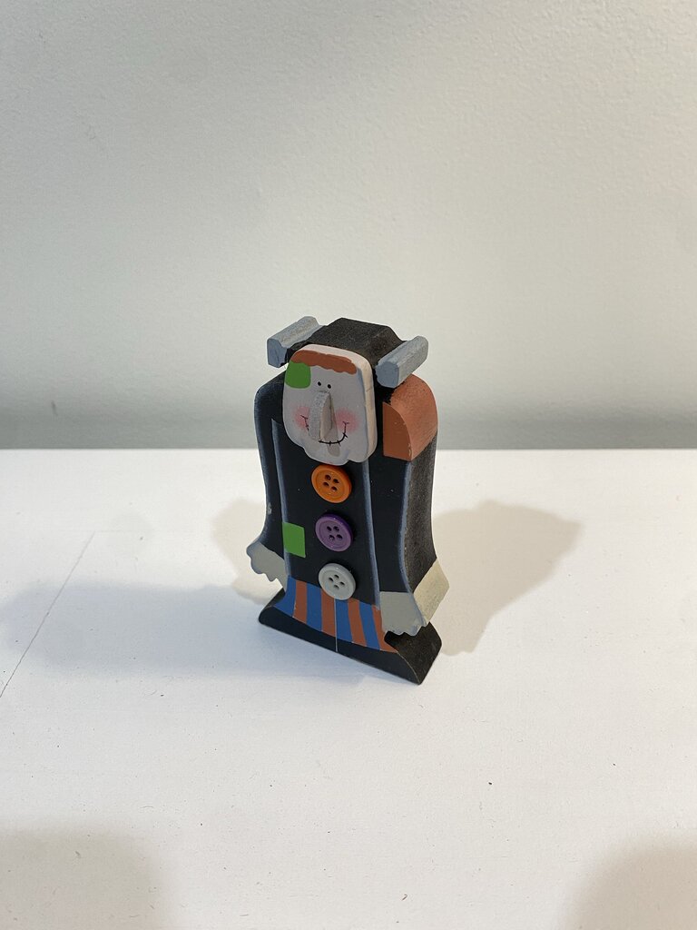 80's Wood Painted Frankenstein Collectible Figure