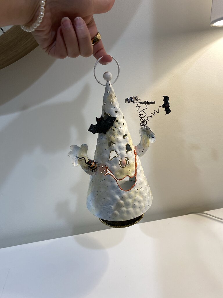 Hanging Metal Ghost Lantern