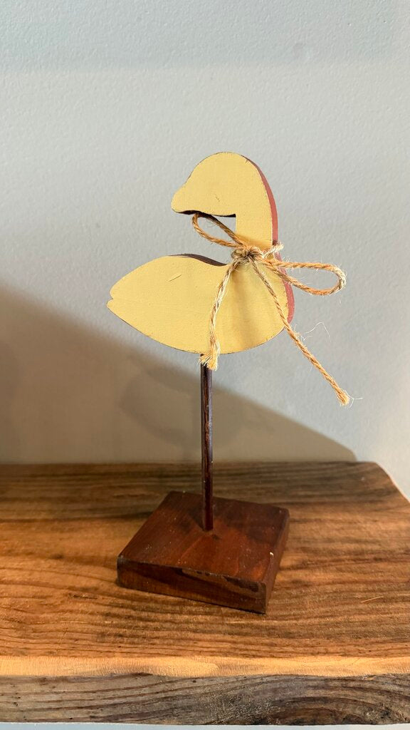 Handpainted Wooden Goose on Stick