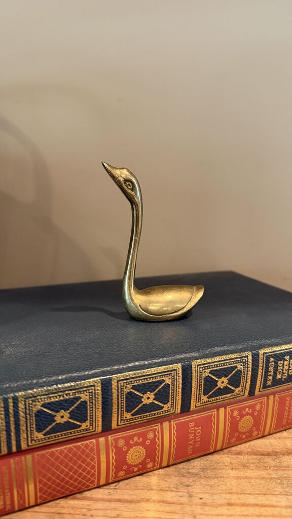 4" Brass Swan