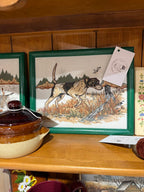 Set of 2 3D Hunting Dog Wood Frames
