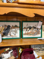 Set of 2 3D Hunting Dog Wood Frames