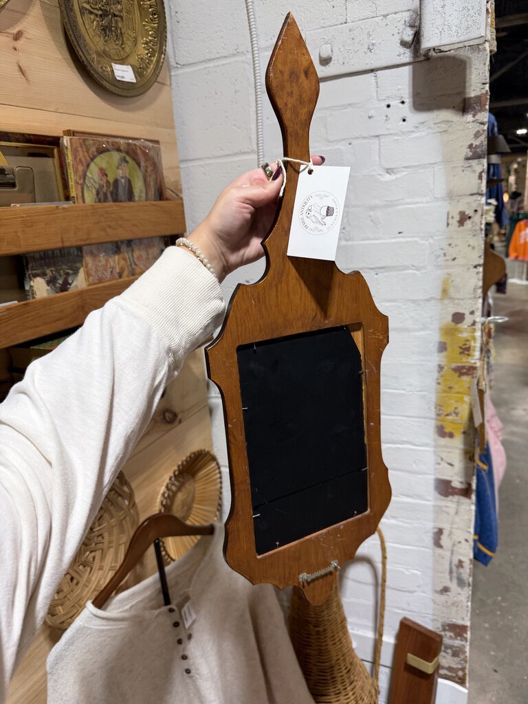 Handpainted Paddle Wooden Mirror