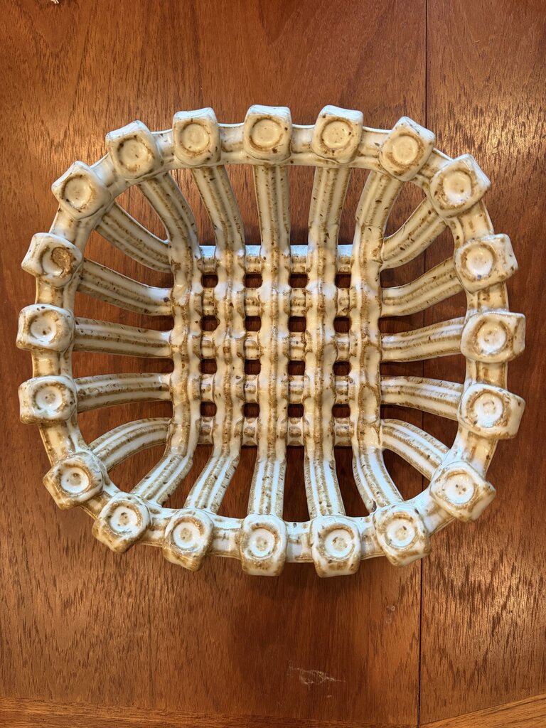 Woven Ceramic Pottery - Bread Basket