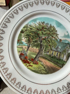 Autumn Scenery Currier & Ives Plate