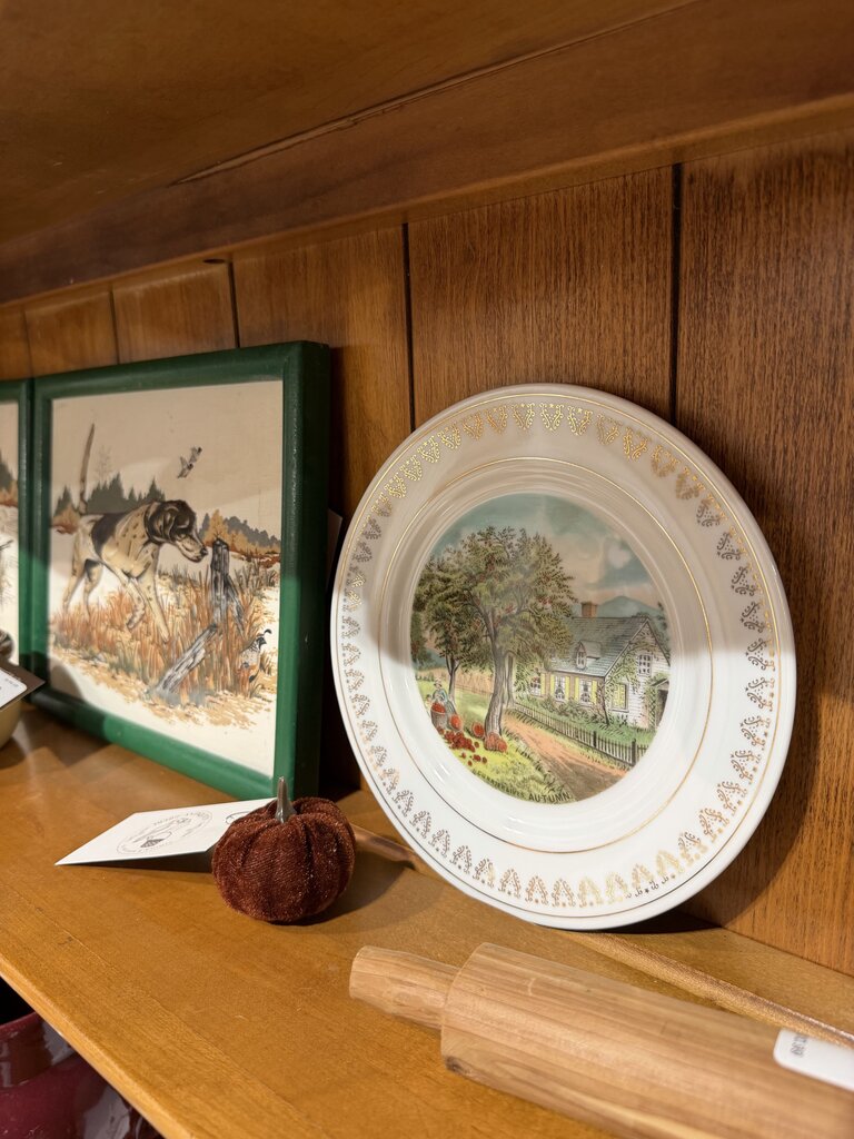 Autumn Scenery Currier & Ives Plate