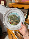 Autumn Scenery Currier & Ives Plate